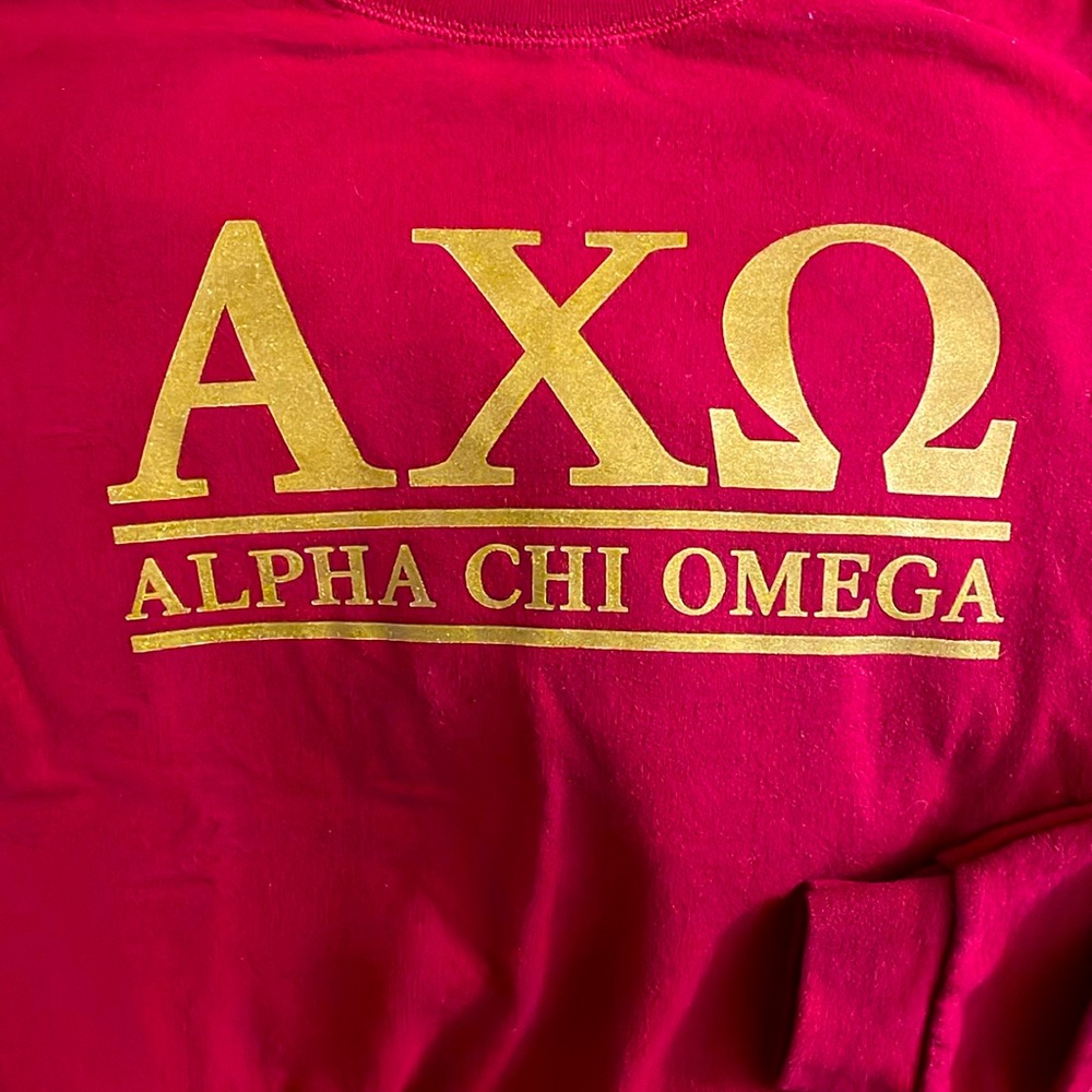 Alpha Chi Omega Burgundy Crewneck Sweatshirt